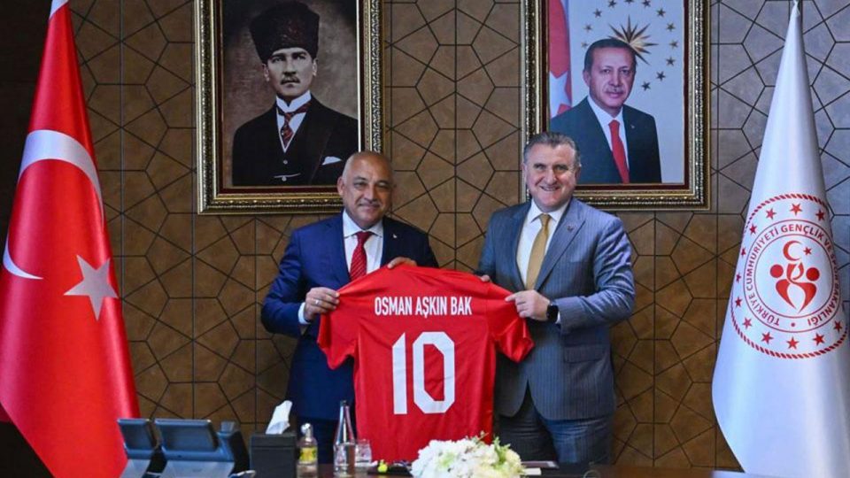 Bakan Bak, TFF Başkanı Büyükekşi’yi kabul etti